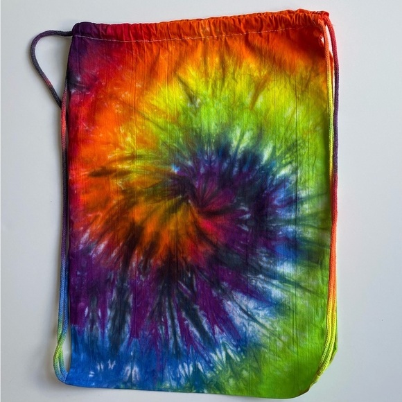 TIE DYE Rainbow NEW OAD ECONOMICAL Drawstring Style Sport Pack Backback - Picture 2 of 8